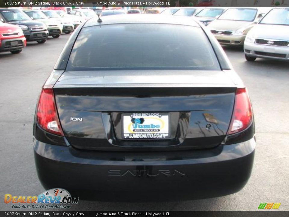2007 Saturn ION 2 Sedan Black Onyx / Gray Photo #9