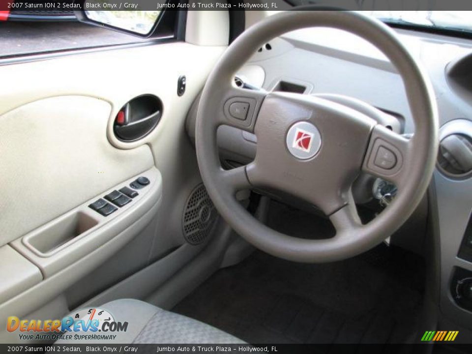 2007 Saturn ION 2 Sedan Black Onyx / Gray Photo #19