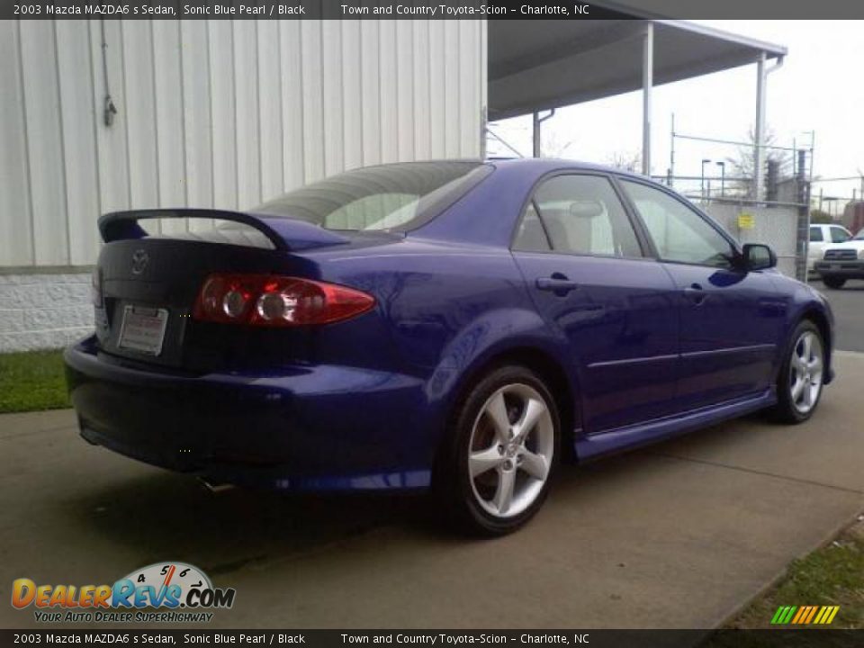 2003 Mazda MAZDA6 s Sedan Sonic Blue Pearl / Black Photo #16