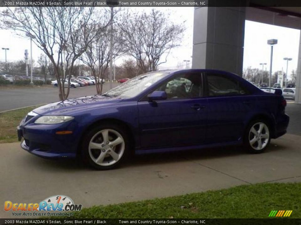 2003 Mazda MAZDA6 s Sedan Sonic Blue Pearl / Black Photo #18