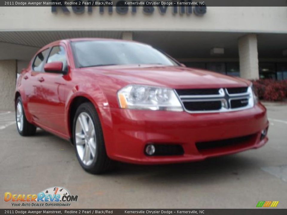 2011 Dodge Avenger Mainstreet Redline 2 Pearl / Black/Red Photo #1