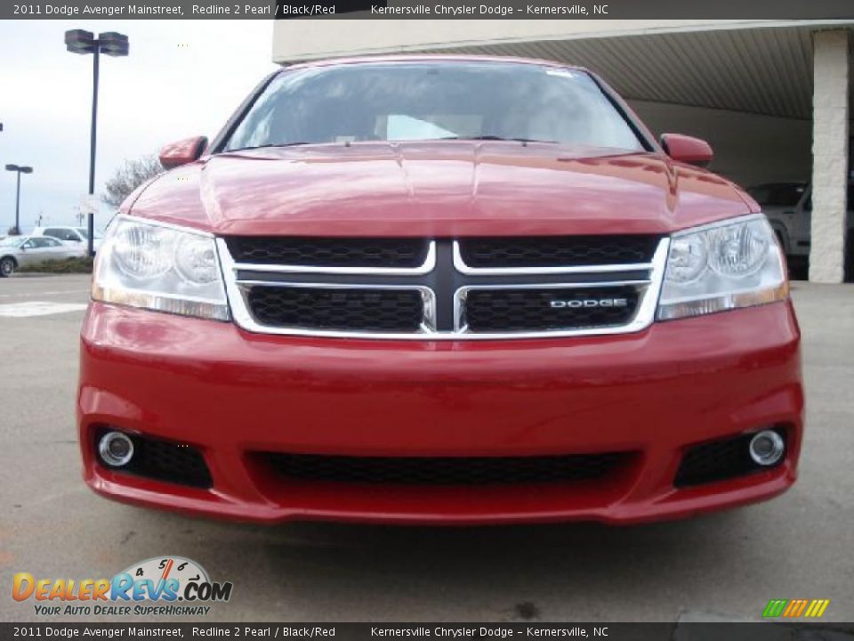2011 Dodge Avenger Mainstreet Redline 2 Pearl / Black/Red Photo #8