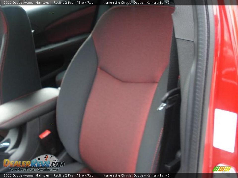 Black/Red Interior - 2011 Dodge Avenger Mainstreet Photo #9