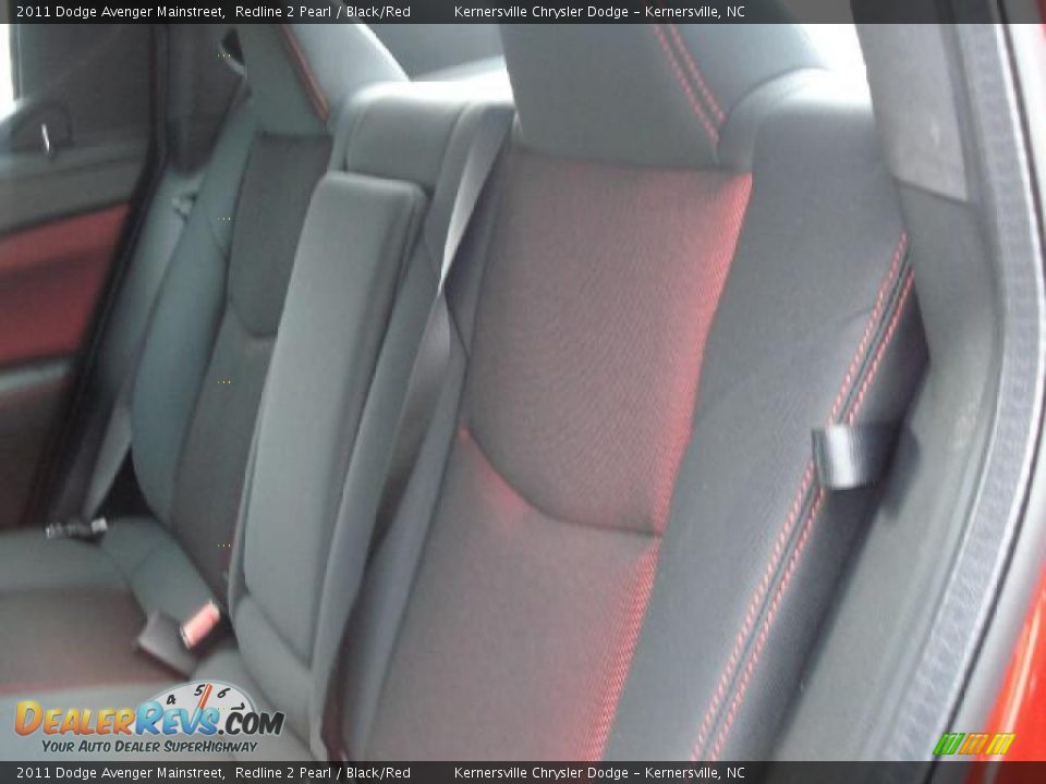 Black/Red Interior - 2011 Dodge Avenger Mainstreet Photo #11