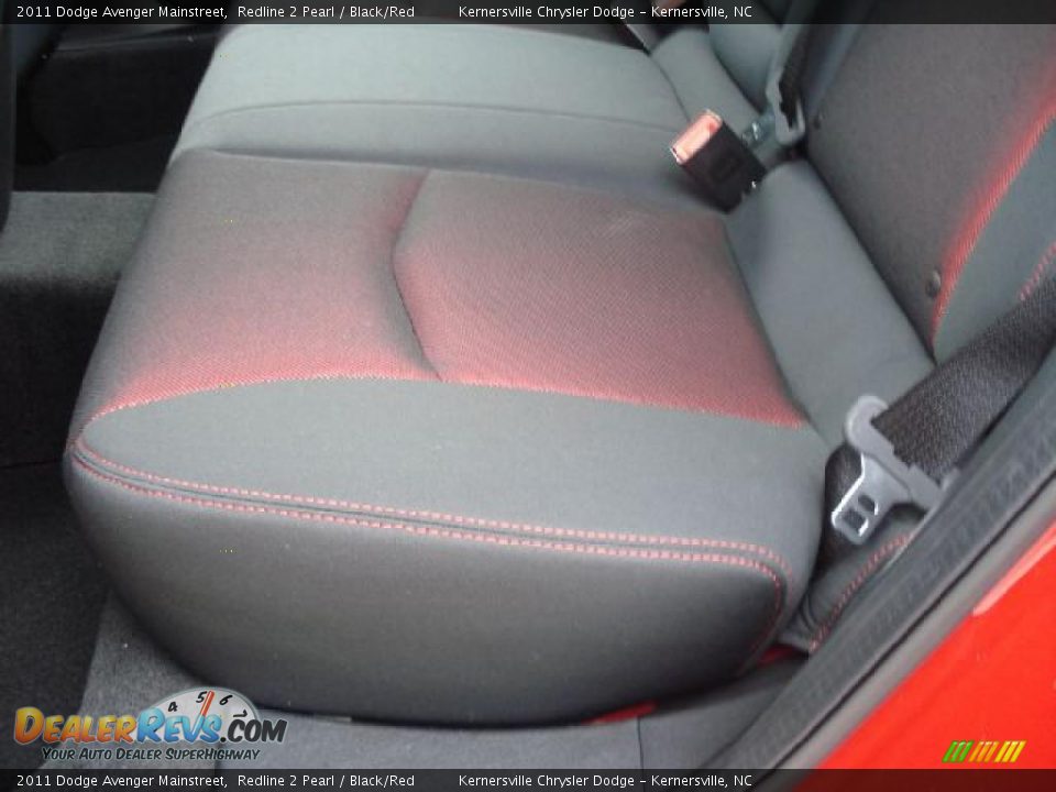 Black/Red Interior - 2011 Dodge Avenger Mainstreet Photo #12