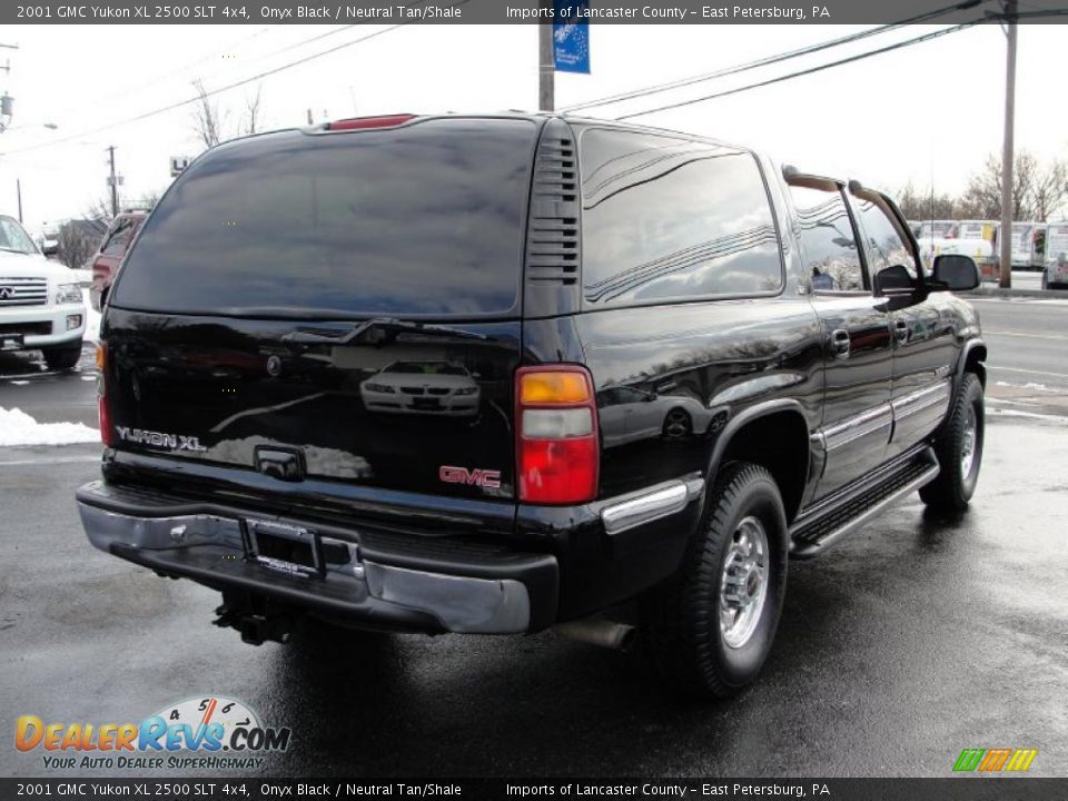 2001 GMC Yukon XL 2500 SLT 4x4 Onyx Black / Neutral Tan/Shale Photo #6