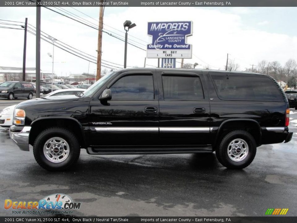 2001 GMC Yukon XL 2500 SLT 4x4 Onyx Black / Neutral Tan/Shale Photo #7