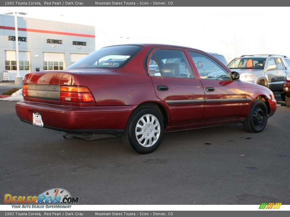 1993 Toyota Corolla Red Pearl / Dark Gray Photo #2