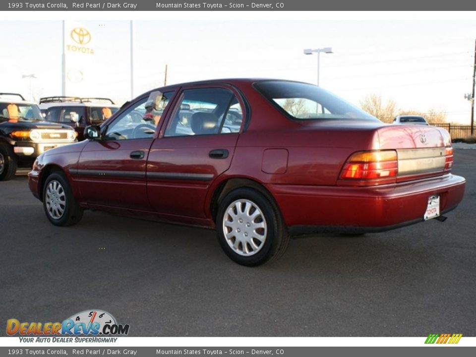 1993 Toyota Corolla Red Pearl / Dark Gray Photo #4