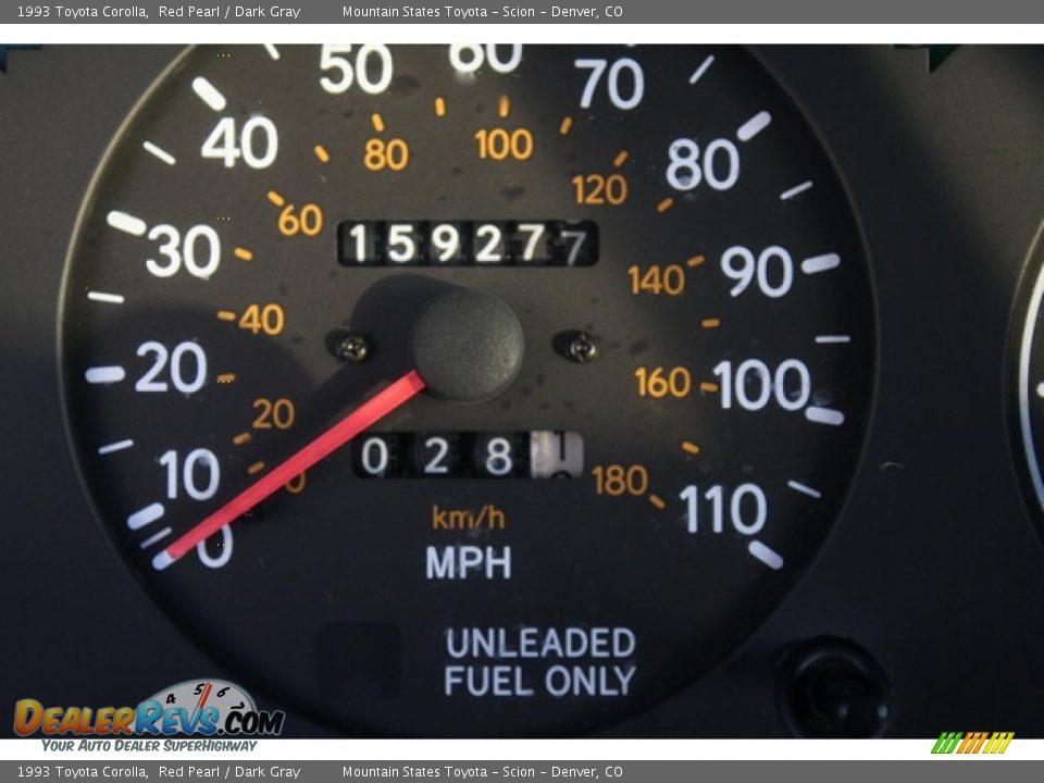 1993 Toyota Corolla Red Pearl / Dark Gray Photo #7