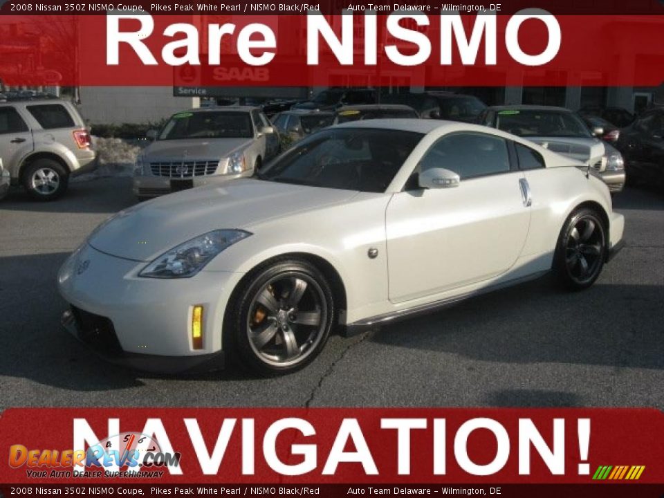 2008 Nissan 350Z NISMO Coupe Pikes Peak White Pearl / NISMO Black/Red Photo #1