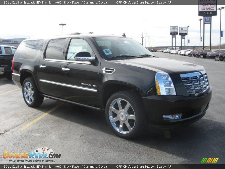 2011 Cadillac Escalade ESV Premium AWD Black Raven / Cashmere/Cocoa Photo #3