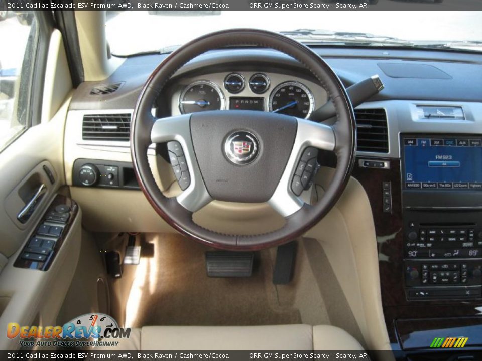 2011 Cadillac Escalade ESV Premium AWD Steering Wheel Photo #9