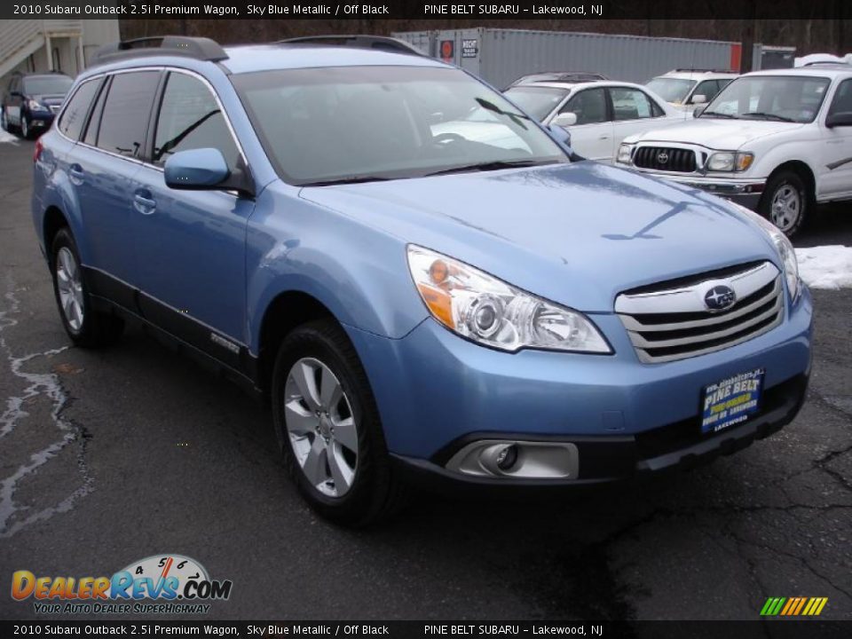 2010 Subaru Outback 2.5i Premium Wagon Sky Blue Metallic / Off Black Photo #3