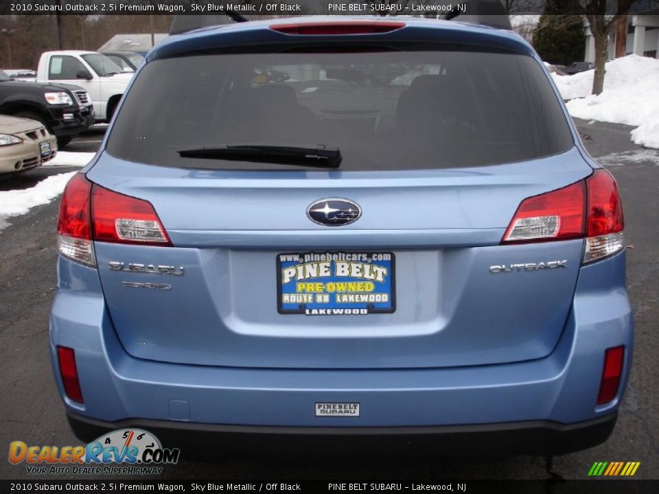 2010 Subaru Outback 2.5i Premium Wagon Sky Blue Metallic / Off Black Photo #5