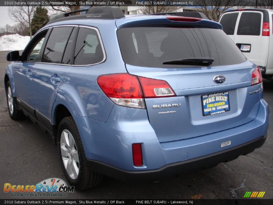 2010 Subaru Outback 2.5i Premium Wagon Sky Blue Metallic / Off Black Photo #6