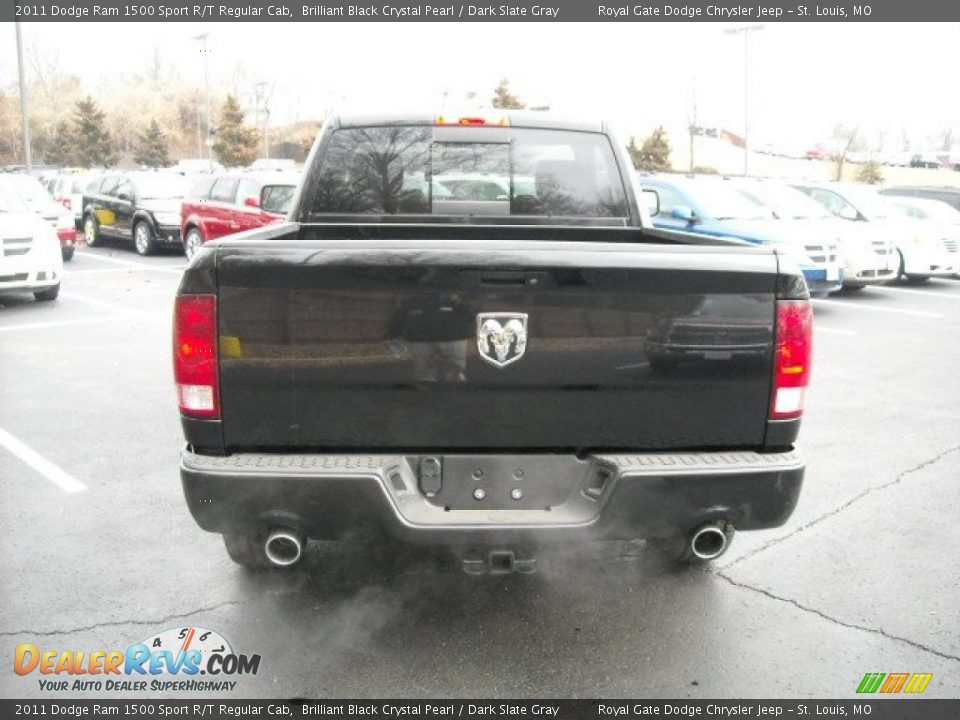 2011 Dodge Ram 1500 Sport R/T Regular Cab Brilliant Black Crystal Pearl / Dark Slate Gray Photo #4
