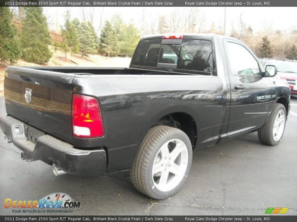 2011 Dodge Ram 1500 Sport R/T Regular Cab Brilliant Black Crystal Pearl / Dark Slate Gray Photo #5