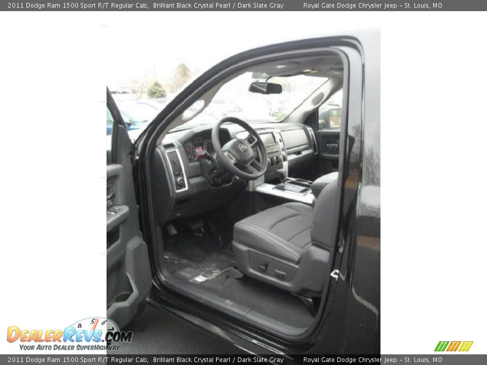 2011 Dodge Ram 1500 Sport R/T Regular Cab Brilliant Black Crystal Pearl / Dark Slate Gray Photo #9