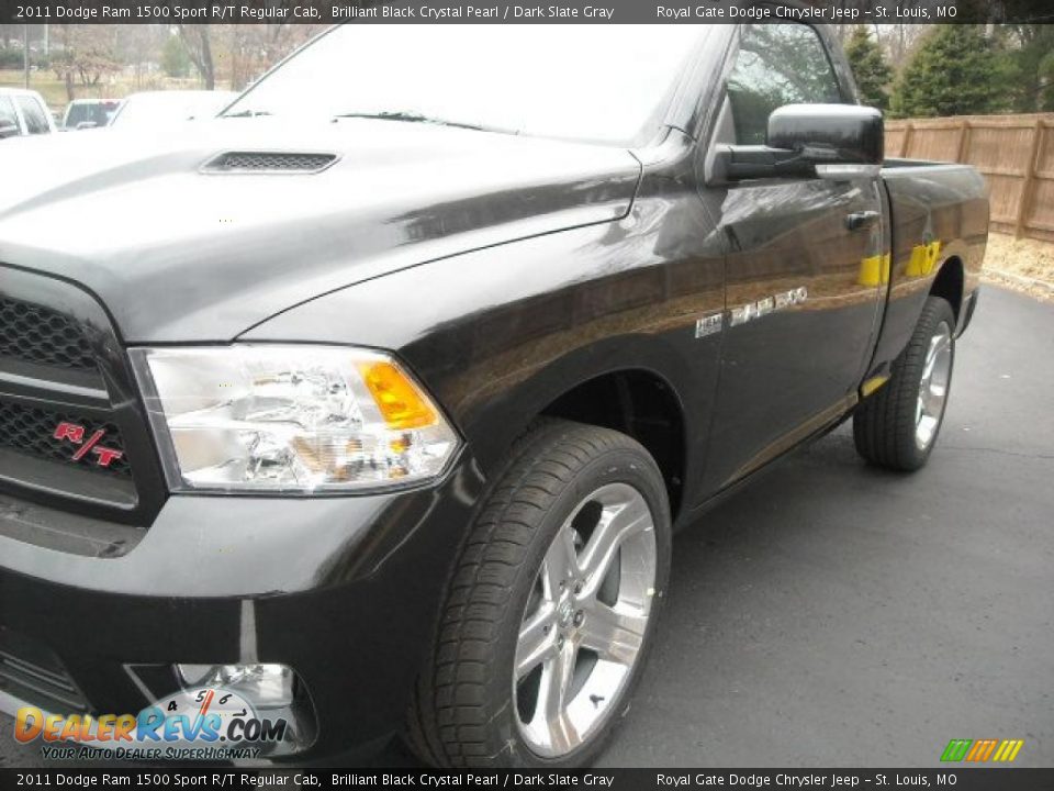 2011 Dodge Ram 1500 Sport R/T Regular Cab Brilliant Black Crystal Pearl / Dark Slate Gray Photo #11