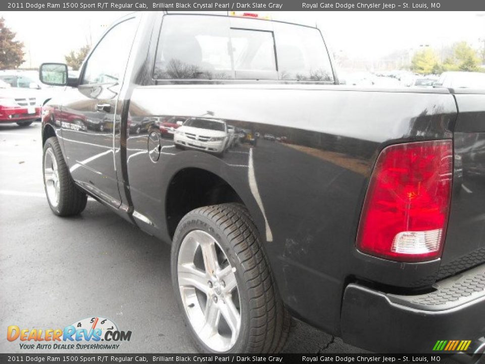 2011 Dodge Ram 1500 Sport R/T Regular Cab Brilliant Black Crystal Pearl / Dark Slate Gray Photo #12