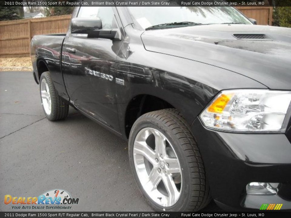 2011 Dodge Ram 1500 Sport R/T Regular Cab Brilliant Black Crystal Pearl / Dark Slate Gray Photo #13