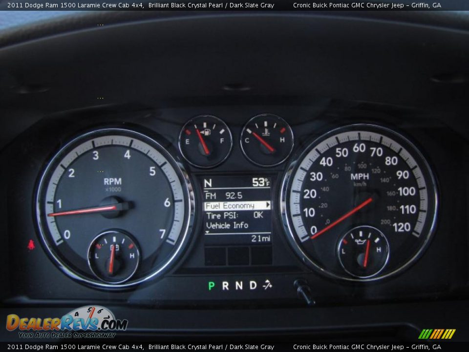 2011 Dodge Ram 1500 Laramie Crew Cab 4x4 Gauges Photo #19