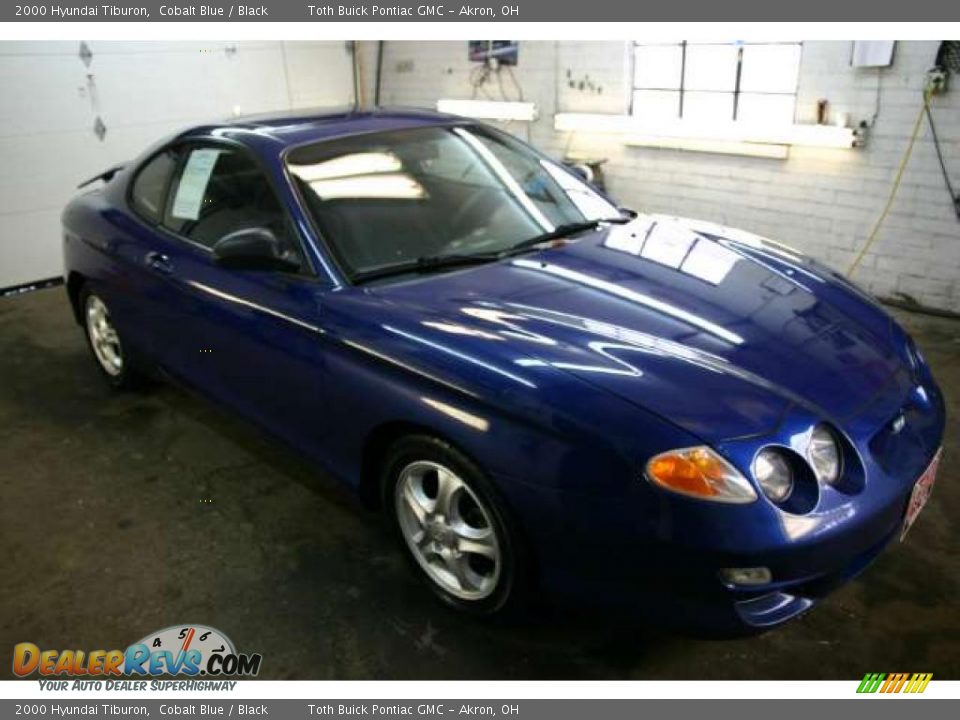 2000 Hyundai Tiburon Cobalt Blue / Black Photo #1