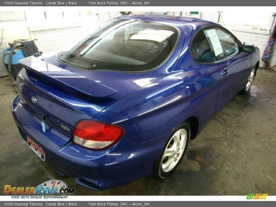 2000 Hyundai Tiburon Cobalt Blue / Black Photo #2