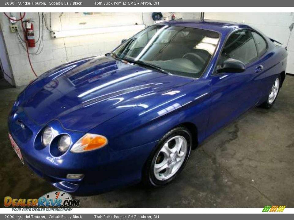 2000 Hyundai Tiburon Cobalt Blue / Black Photo #4