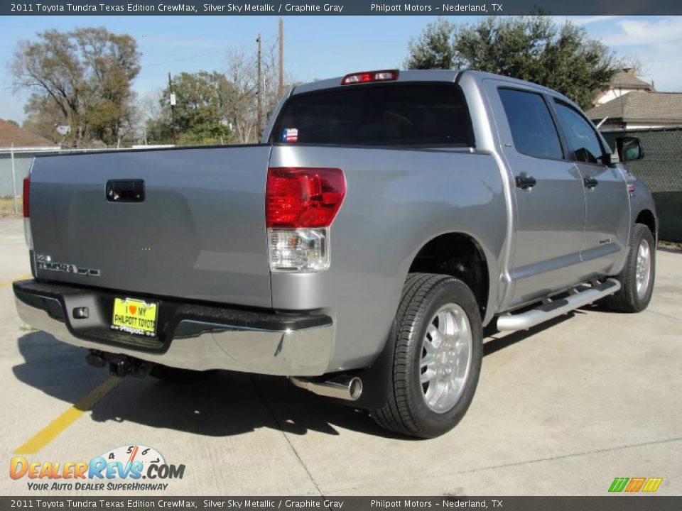 2011 Toyota Tundra Texas Edition CrewMax Silver Sky Metallic / Graphite Gray Photo #3