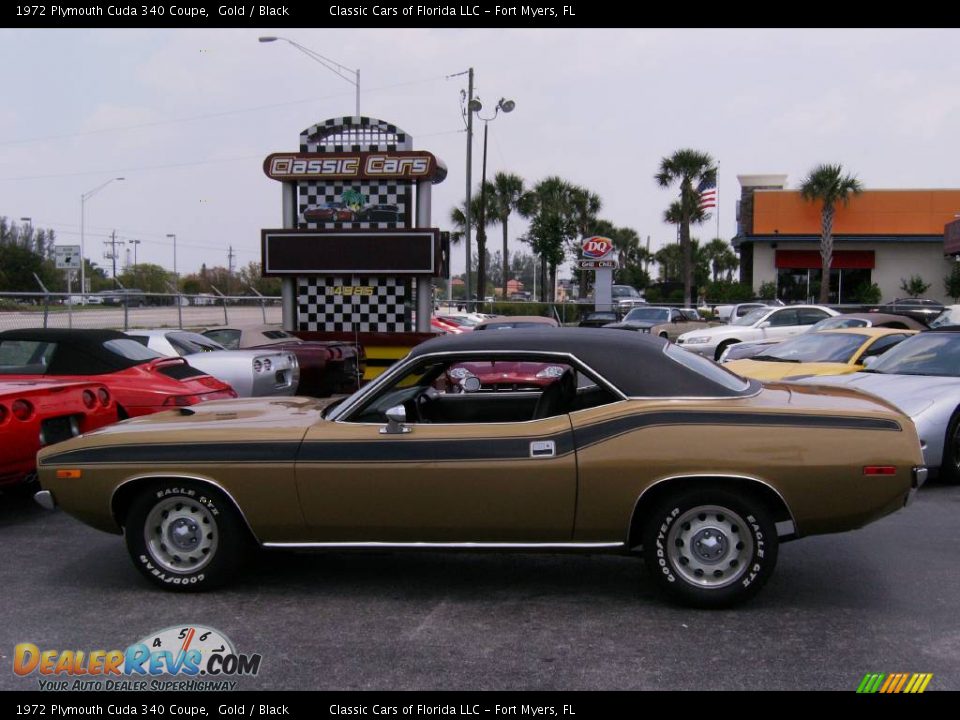 1972 Plymouth Cuda 340 Coupe Gold / Black Photo #1