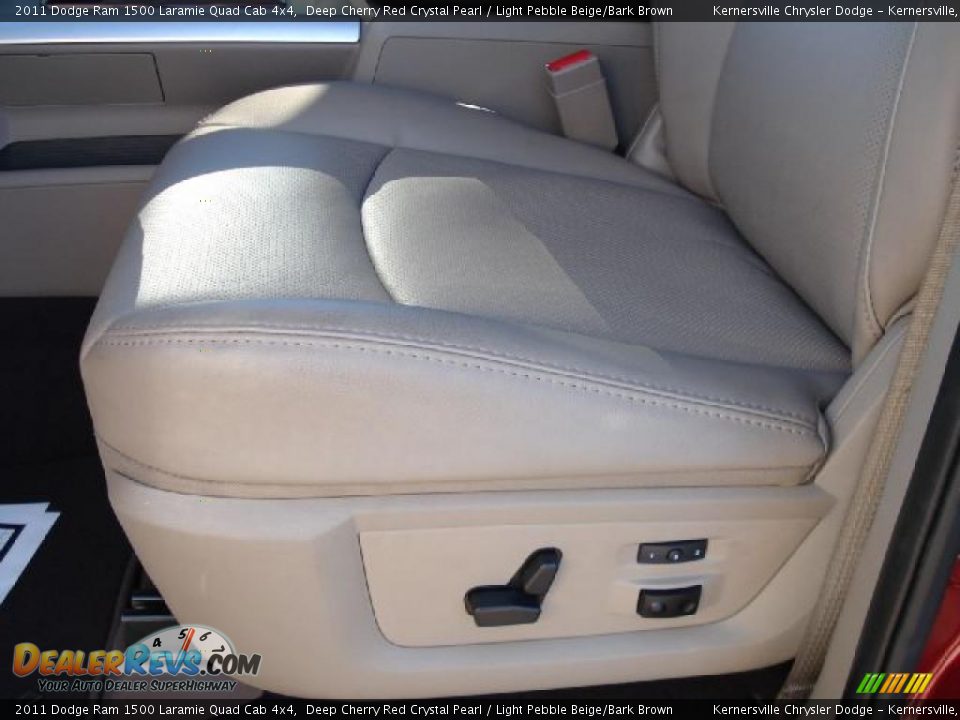 2011 Dodge Ram 1500 Laramie Quad Cab 4x4 Deep Cherry Red Crystal Pearl / Light Pebble Beige/Bark Brown Photo #10