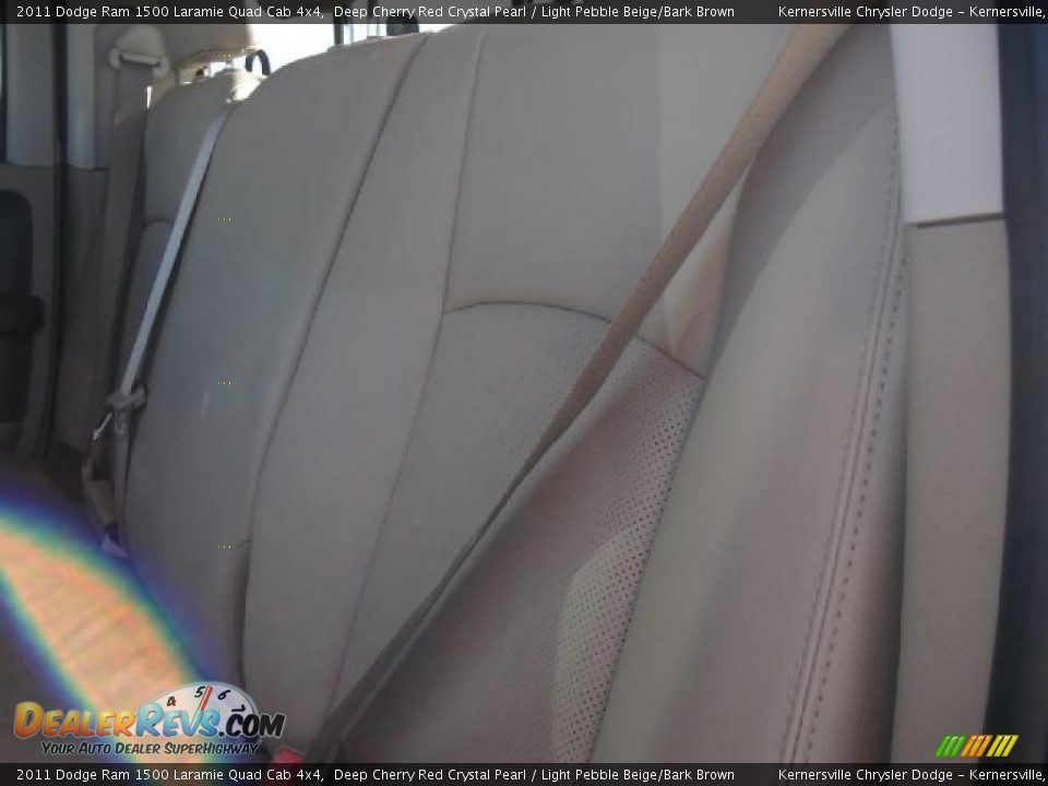 2011 Dodge Ram 1500 Laramie Quad Cab 4x4 Deep Cherry Red Crystal Pearl / Light Pebble Beige/Bark Brown Photo #11