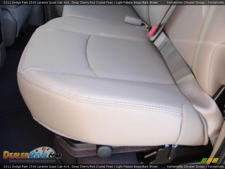 2011 Dodge Ram 1500 Laramie Quad Cab 4x4 Deep Cherry Red Crystal Pearl / Light Pebble Beige/Bark Brown Photo #12