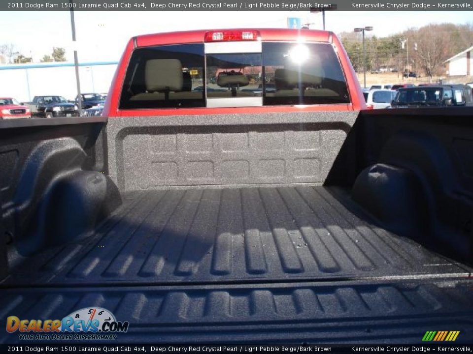 2011 Dodge Ram 1500 Laramie Quad Cab 4x4 Deep Cherry Red Crystal Pearl / Light Pebble Beige/Bark Brown Photo #13