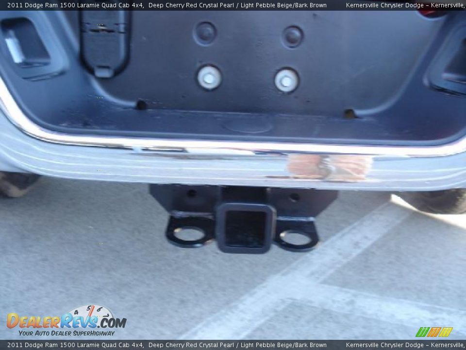 2011 Dodge Ram 1500 Laramie Quad Cab 4x4 Deep Cherry Red Crystal Pearl / Light Pebble Beige/Bark Brown Photo #15