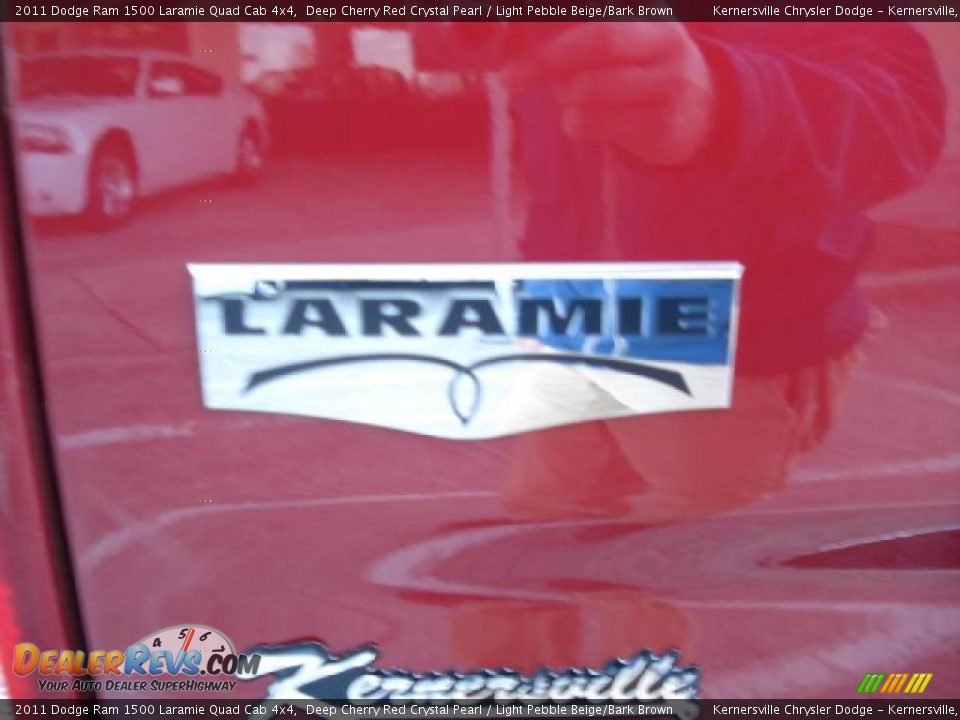 2011 Dodge Ram 1500 Laramie Quad Cab 4x4 Deep Cherry Red Crystal Pearl / Light Pebble Beige/Bark Brown Photo #16