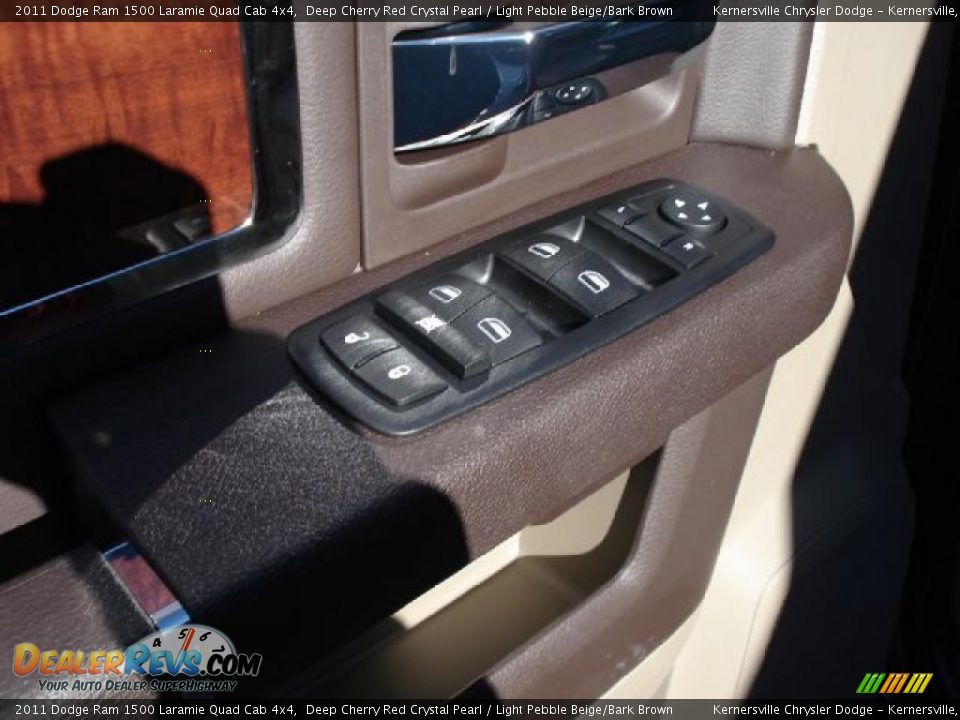 2011 Dodge Ram 1500 Laramie Quad Cab 4x4 Deep Cherry Red Crystal Pearl / Light Pebble Beige/Bark Brown Photo #20