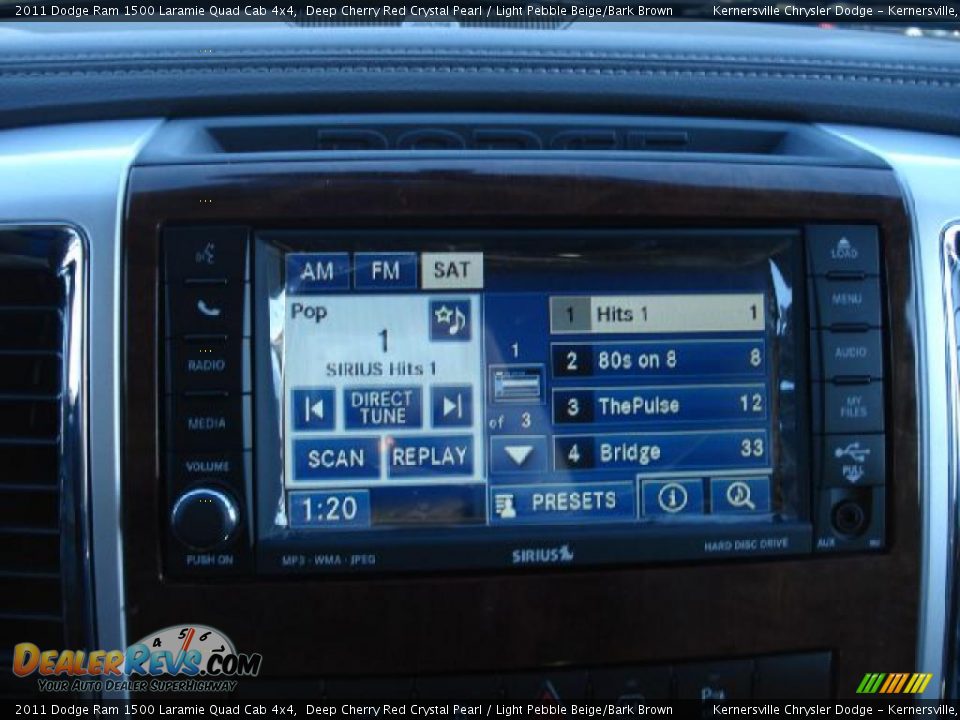 2011 Dodge Ram 1500 Laramie Quad Cab 4x4 Deep Cherry Red Crystal Pearl / Light Pebble Beige/Bark Brown Photo #21