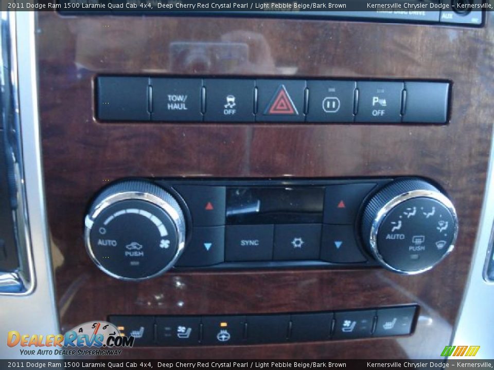 2011 Dodge Ram 1500 Laramie Quad Cab 4x4 Deep Cherry Red Crystal Pearl / Light Pebble Beige/Bark Brown Photo #22