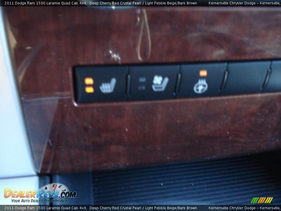 2011 Dodge Ram 1500 Laramie Quad Cab 4x4 Deep Cherry Red Crystal Pearl / Light Pebble Beige/Bark Brown Photo #23