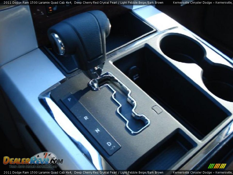 2011 Dodge Ram 1500 Laramie Quad Cab 4x4 Deep Cherry Red Crystal Pearl / Light Pebble Beige/Bark Brown Photo #25