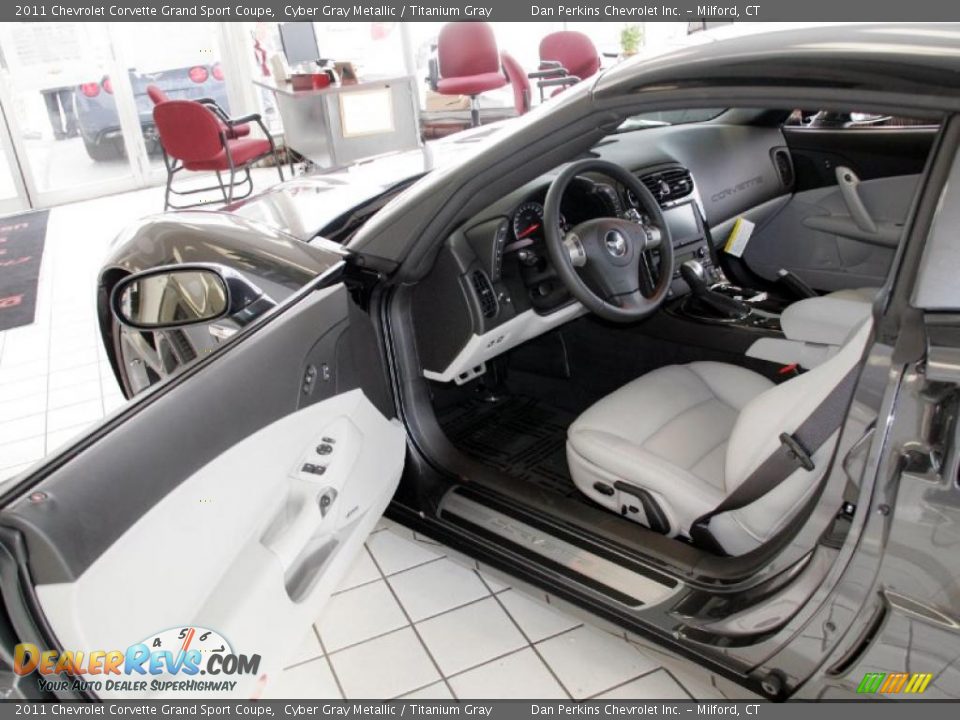 2011 Chevrolet Corvette Grand Sport Coupe Cyber Gray Metallic / Titanium Gray Photo #11