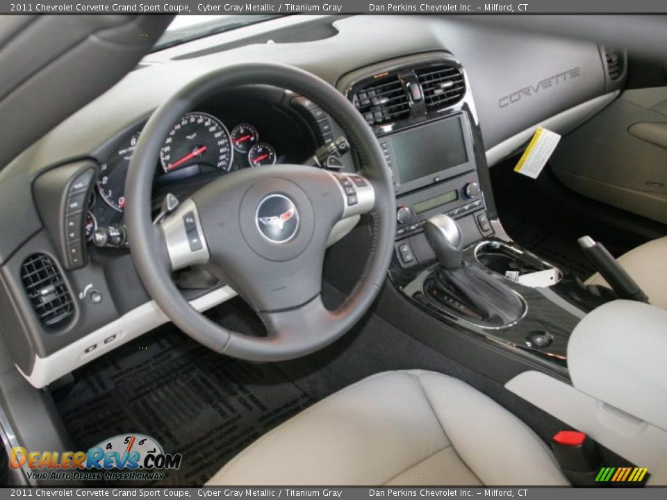 Titanium Gray Interior - 2011 Chevrolet Corvette Grand Sport Coupe Photo #12