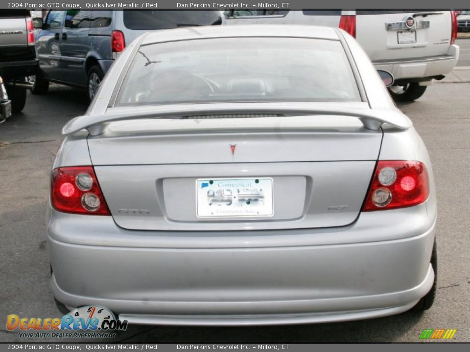 2004 Pontiac GTO Coupe Quicksilver Metallic / Red Photo #8