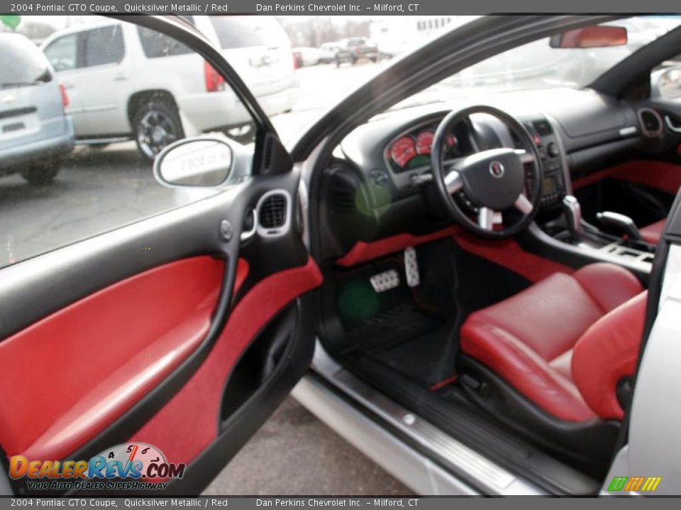 2004 Pontiac GTO Coupe Quicksilver Metallic / Red Photo #12