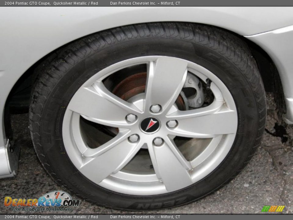 2004 Pontiac GTO Coupe Quicksilver Metallic / Red Photo #18