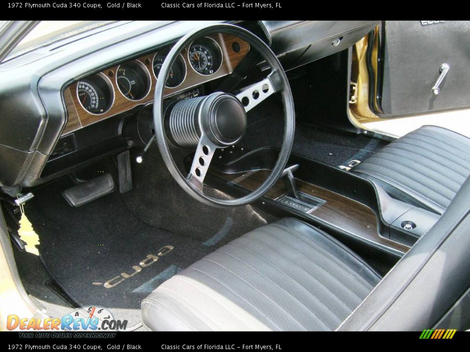 Black Interior - 1972 Plymouth Cuda 340 Coupe Photo #19