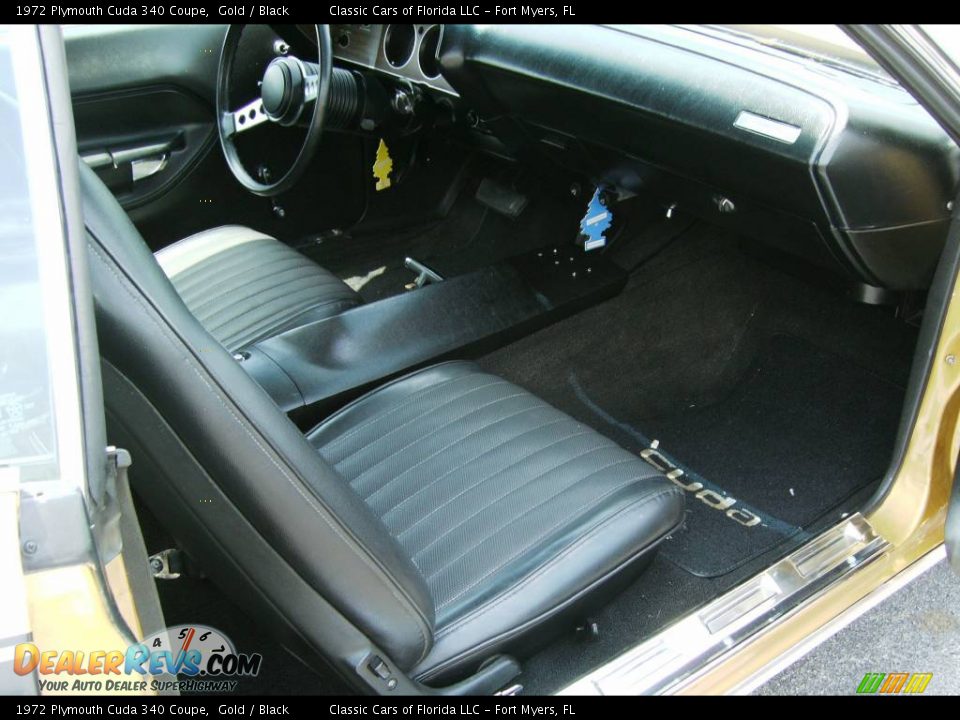 Black Interior - 1972 Plymouth Cuda 340 Coupe Photo #20